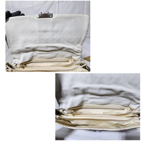 Authentic CHRISTIAN DIOR Lambskin Patent Cannage New Lock Flap Shoulder Bag - Picture 13 of 16